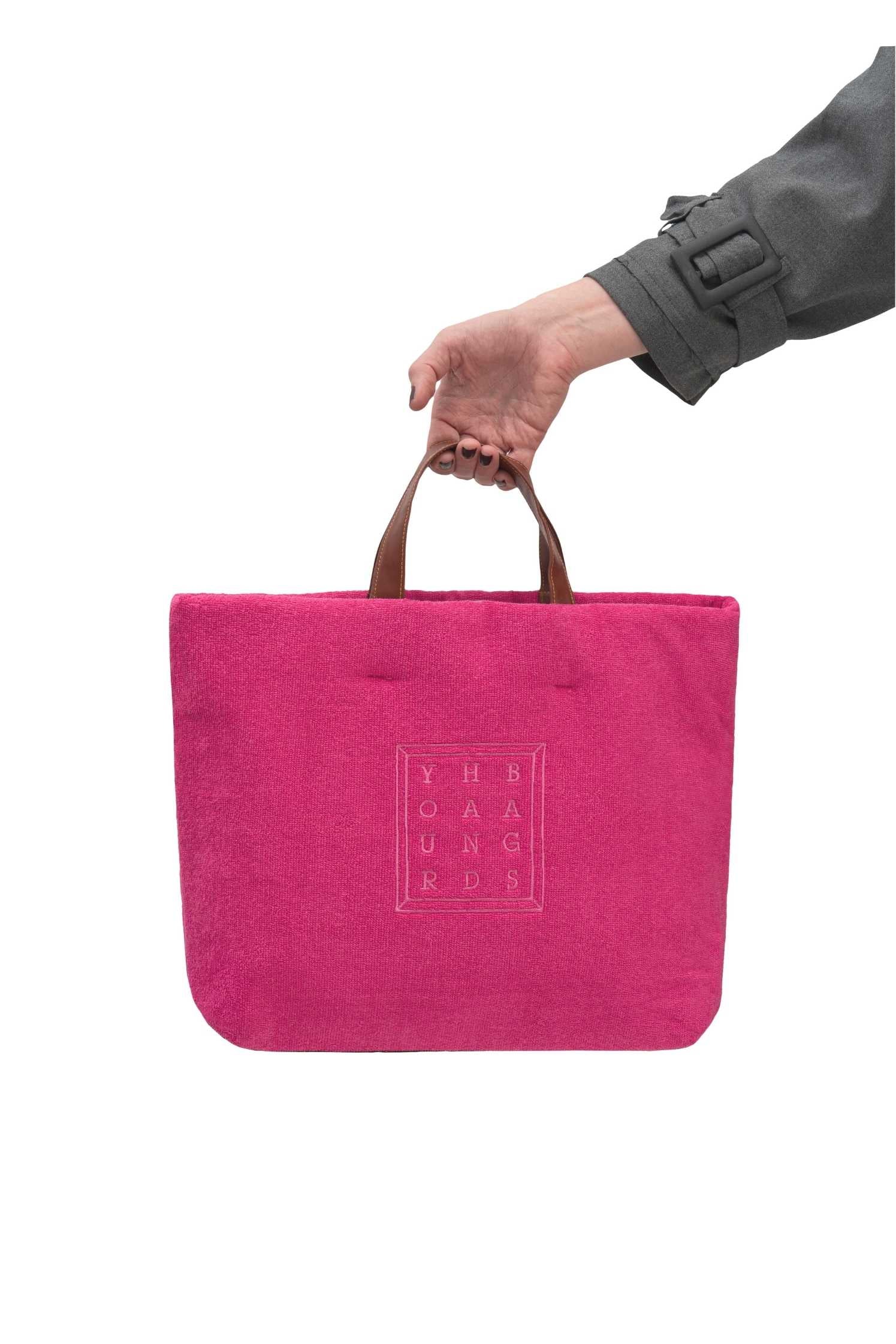 Fuşya Terry Tote Çanta